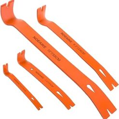 4-Pack Flat Pry Bar Set 5.5"/7.5"/9.5"/15" Crowbar with Nail Puller