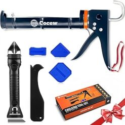 Caulk Gun Kit, Smooth Silicone Caulking Gun and Caulk Remover Tool