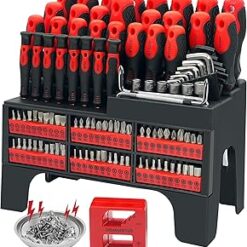 118PCS Magnetic Screwdriver Set, Screwdriver Set with Plastic Racking